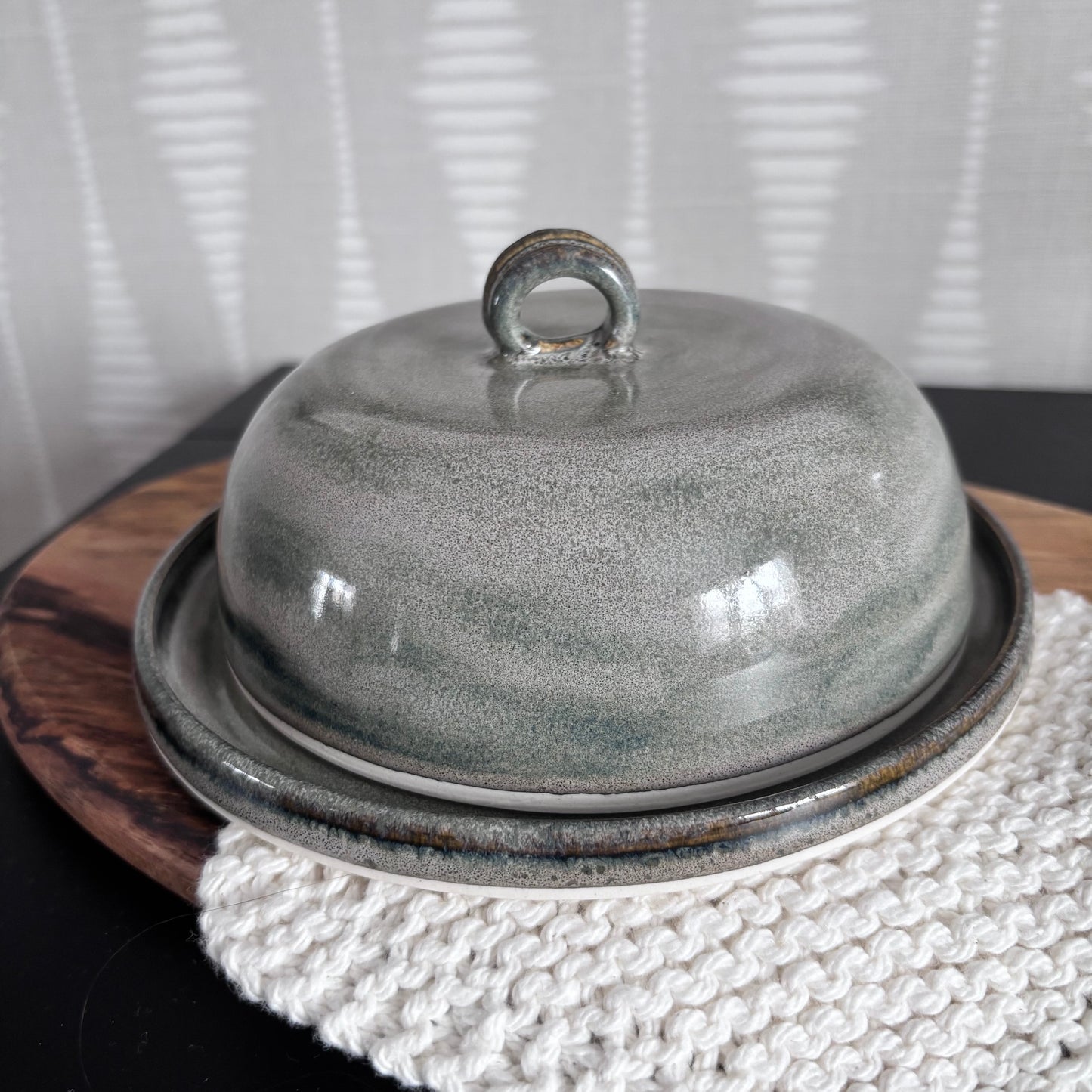 Beurrier Cendré en céramique